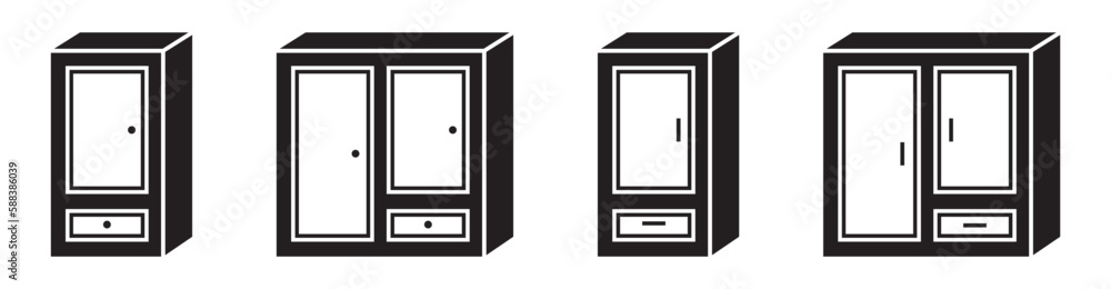 Armoire icon. Furniture icon. cupboard icon, vector illustration Armoire icon. Furniture icon. cupboard icon, vector illustration