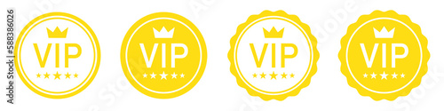 VIP label tags icon, vector illustration