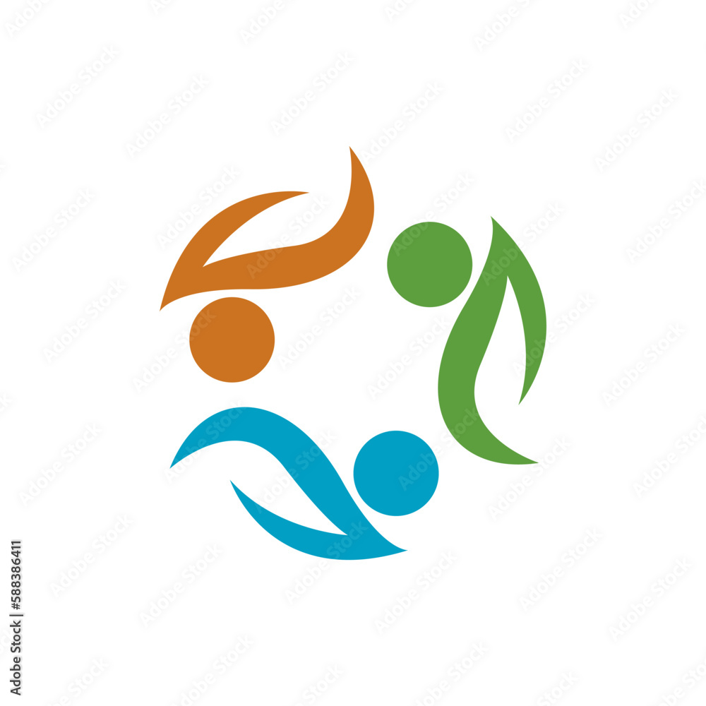 Community, network and social icon Community, network and social icon