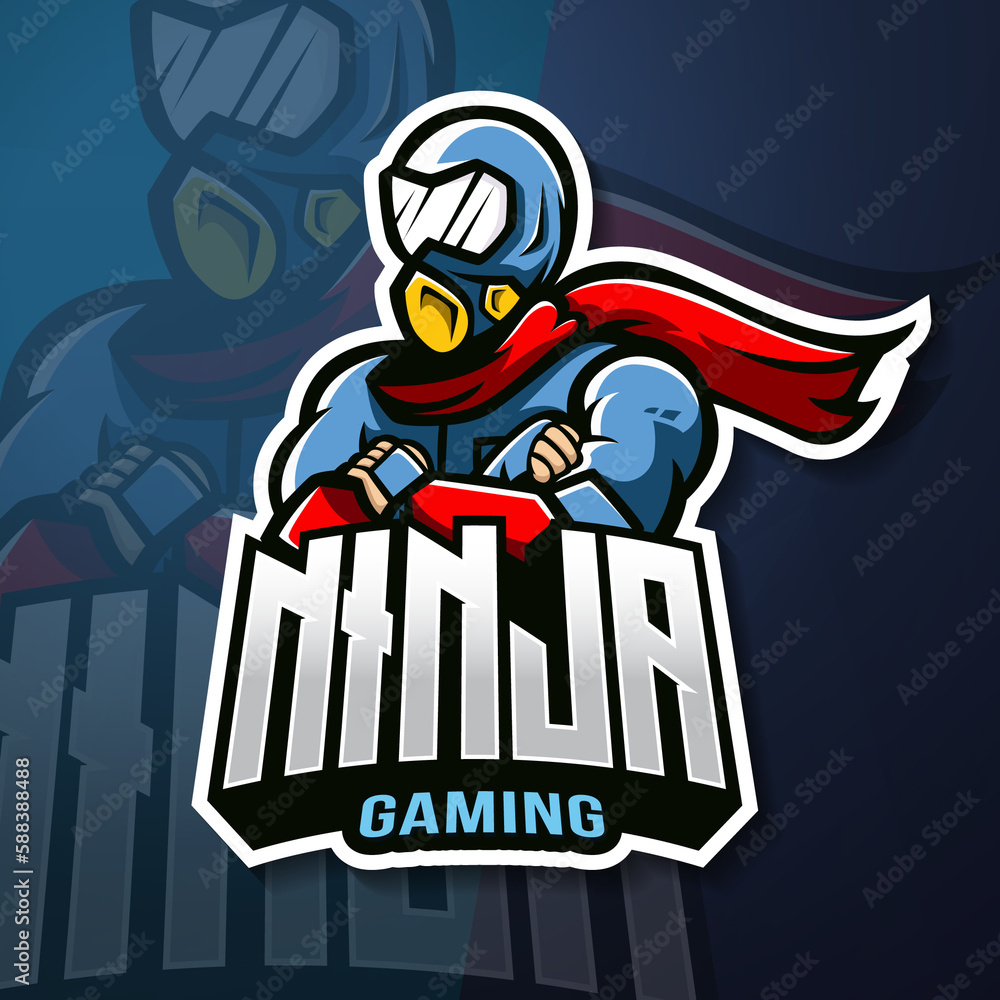 ninja gaming mascot logo esports