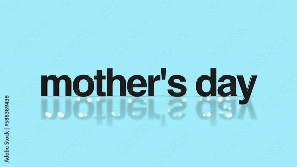 Rolling Mothers Day text on blue gradient color, motion abstract business, promo and holidays style background Rolling Mothers Day text on blue gradient color, motion abstract business, promo and holidays style background