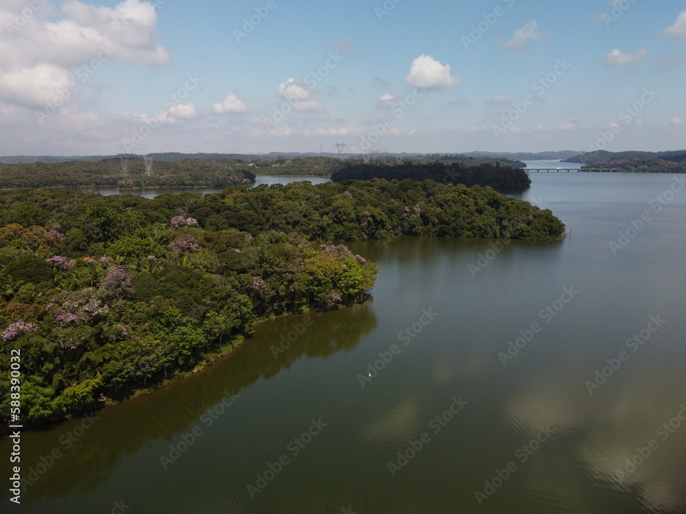 Drone aerial footage of billings dam