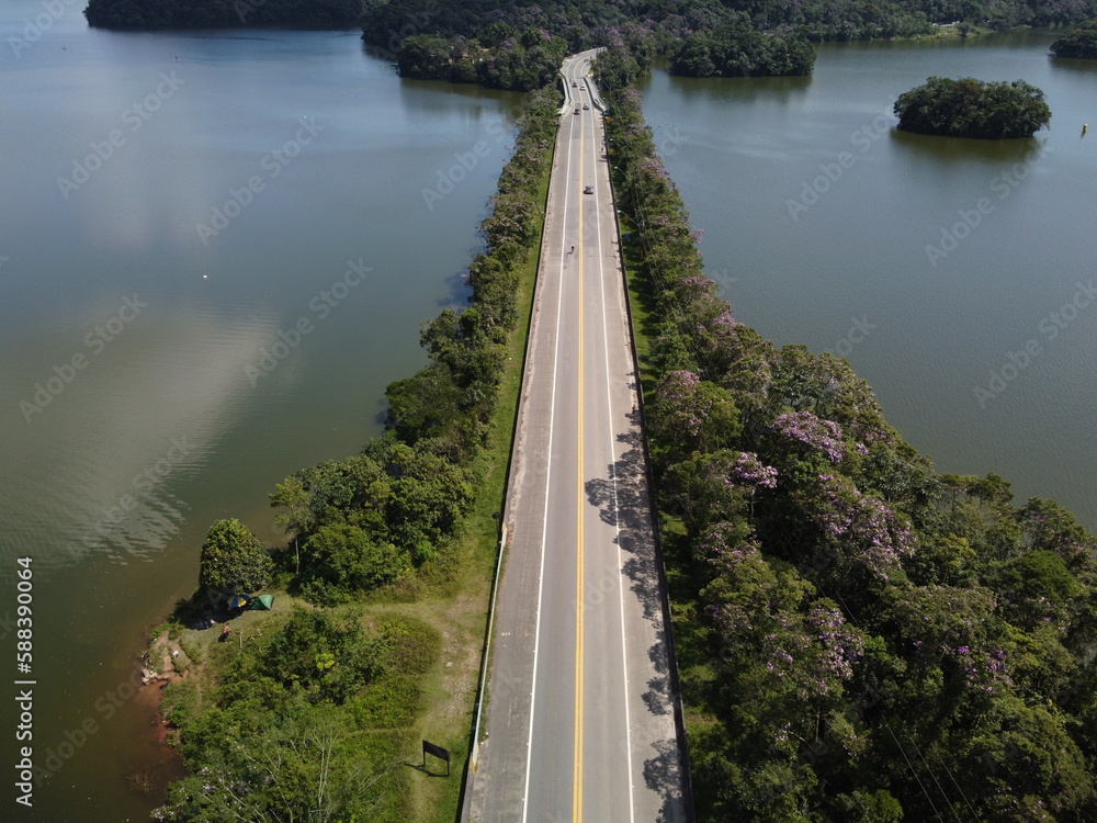 Drone aerial footage of billings dam
