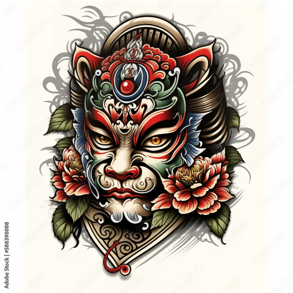 carnival mask of a lion Generative AI carnival mask of a lion Generative AI