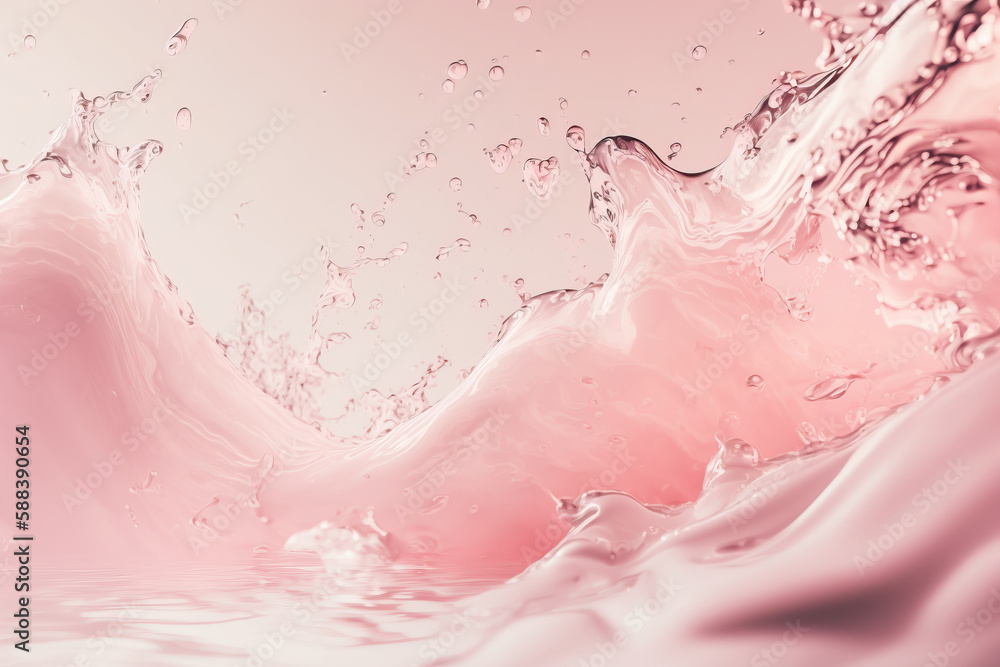 Abstract backdrop of spilled liquid with pink liquid Abstract backdrop of spilled liquid with pink liquid