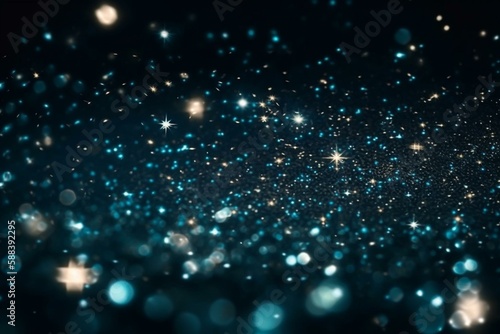 A bokeh background of sparkling stars on a clear night sky Generative AI