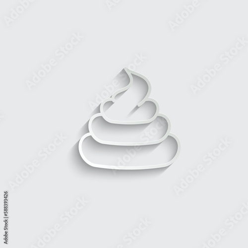Crap icon. Pile of poo icon vector