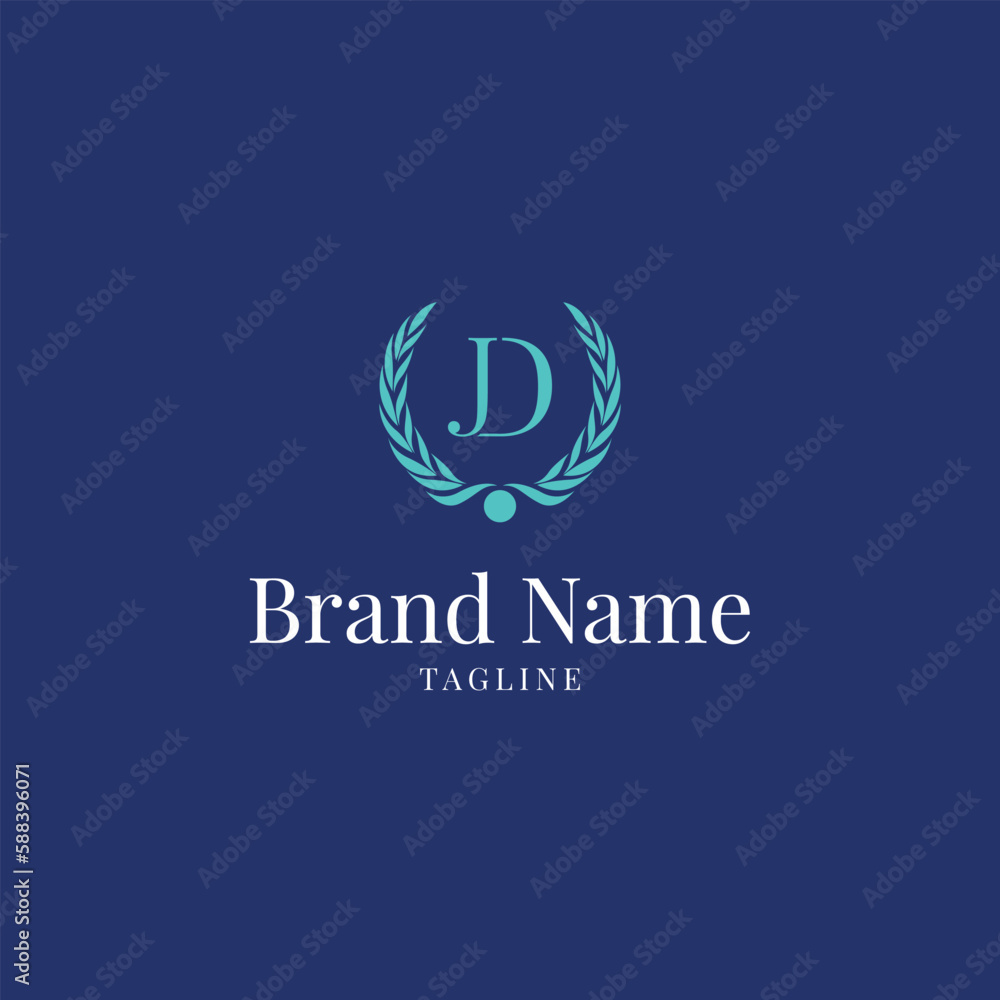 Obraz premium Wheat JD elegance luxury logo blue