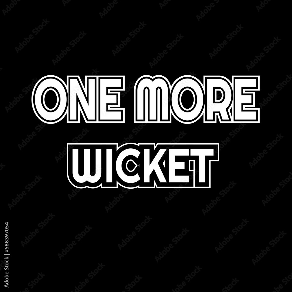 One more wicket 