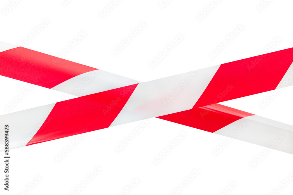 Crossed Barrier Tapes Strips Isolated Crossed Barrier Tapes Strips Isolated