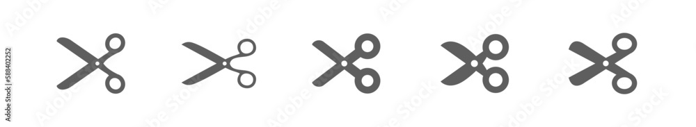 Scissors opened. Simple vector icon. Scissors opened. Simple vector icon.