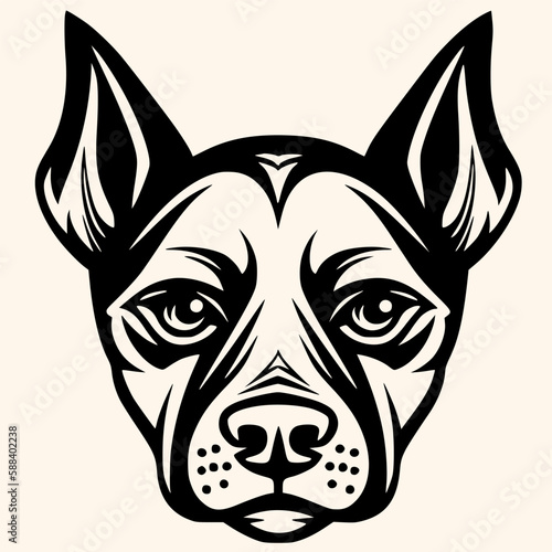 Dog vector for logo or icon, drawing Elegant minimalist style,abstract style Illustration