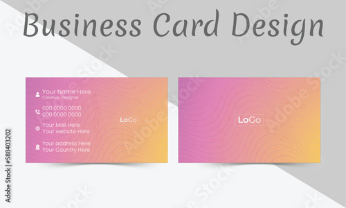 Creative and Clean Business card Template .Black and White color theme ..Horizontal orientation. Vector illustration print template