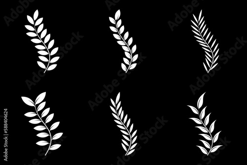 Olive tree logo. Extra virgin olive oil label icon. Tree of life symbol. Organic branch brand identity