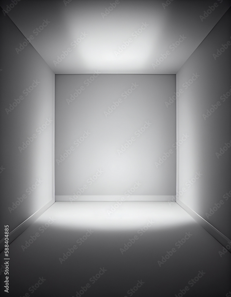 White empty studio room, created with generative AI White empty studio room, created with generative AI