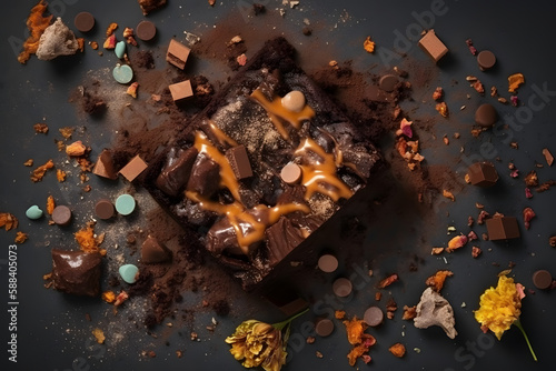 Chocolate Brownie. Generative AI