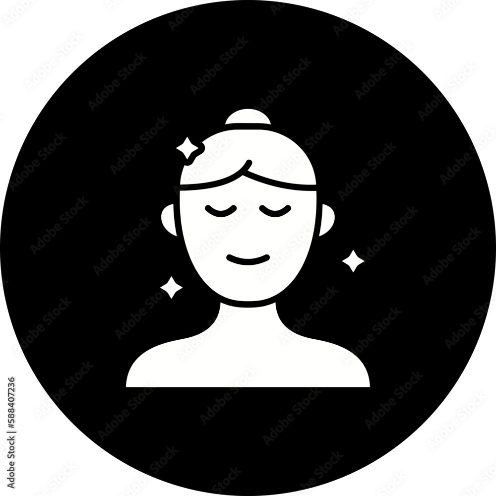 Beauty Treatment Glyph Inverted Icon Beauty Treatment Glyph Inverted Icon