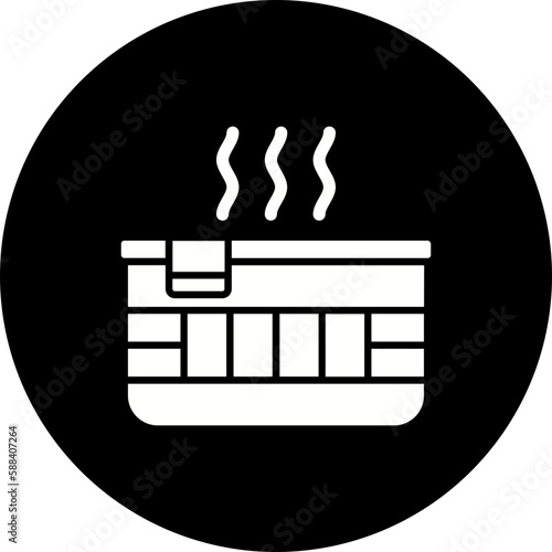 Jacuzzi Glyph Inverted Icon
