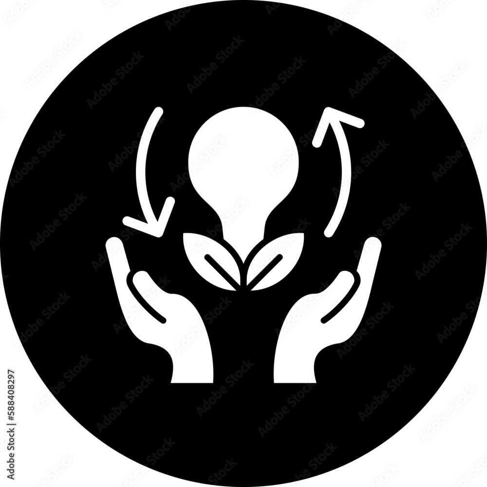 Obraz premium Sustainability Glyph Inverted Icon