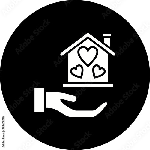 Homeless Glyph Inverted Icon