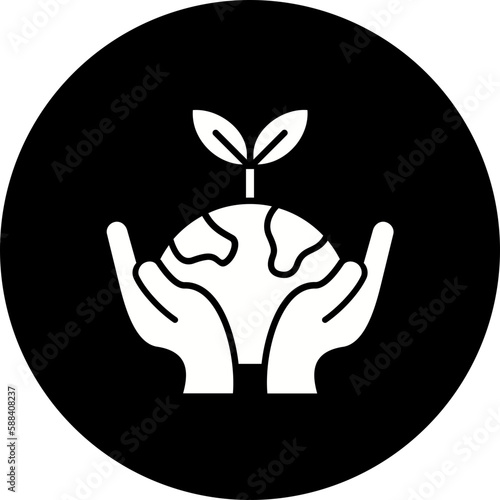 Environment Glyph Inverted Icon