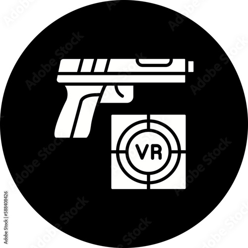 Shooting Game Glyph Inverted Icon