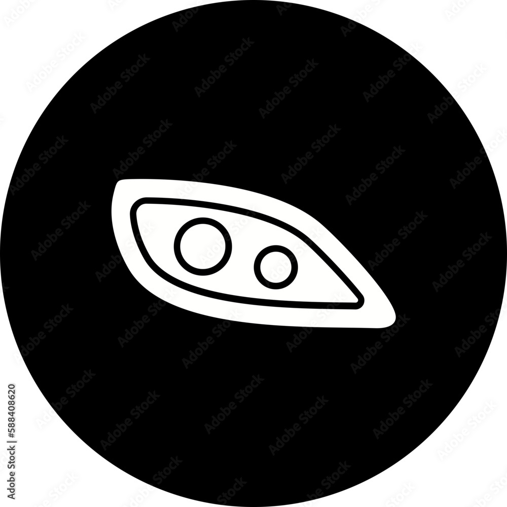 Fog Light Glyph Inverted Icon Fog Light Glyph Inverted Icon