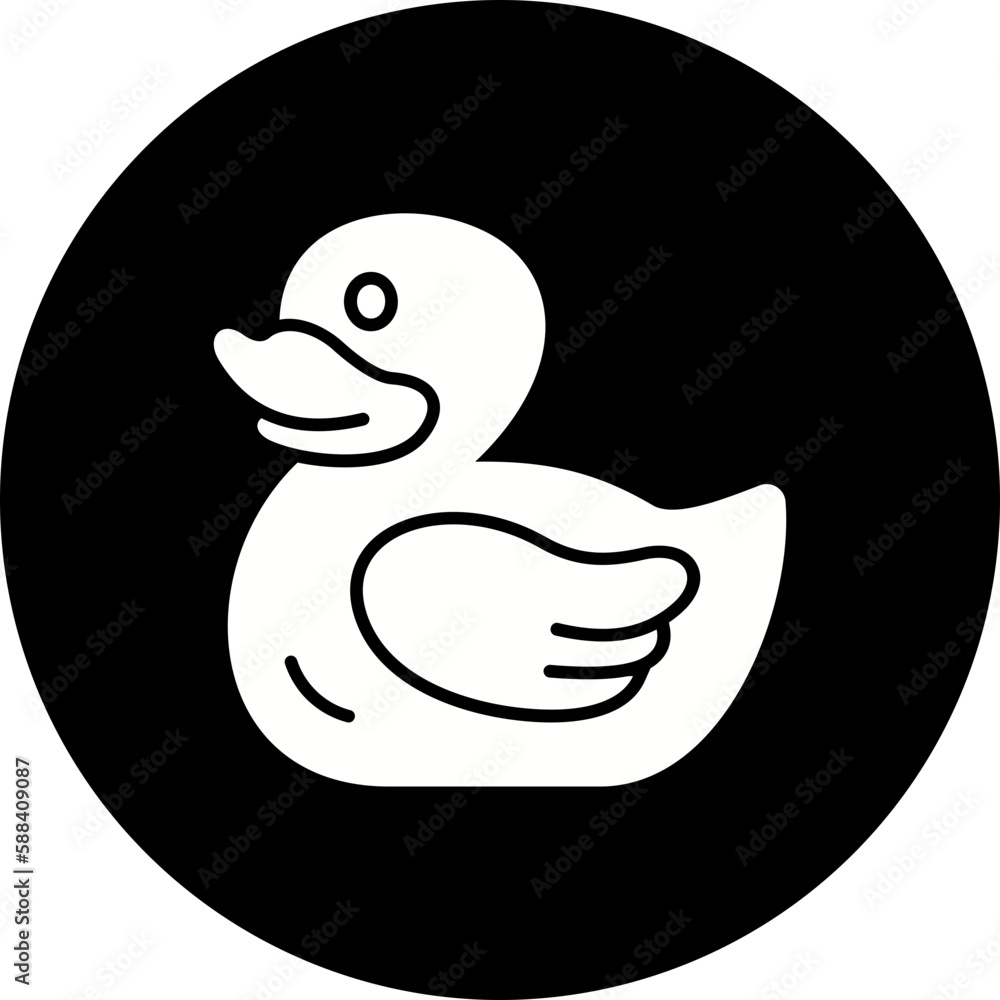 Duck Glyph Inverted Icon Duck Glyph Inverted Icon