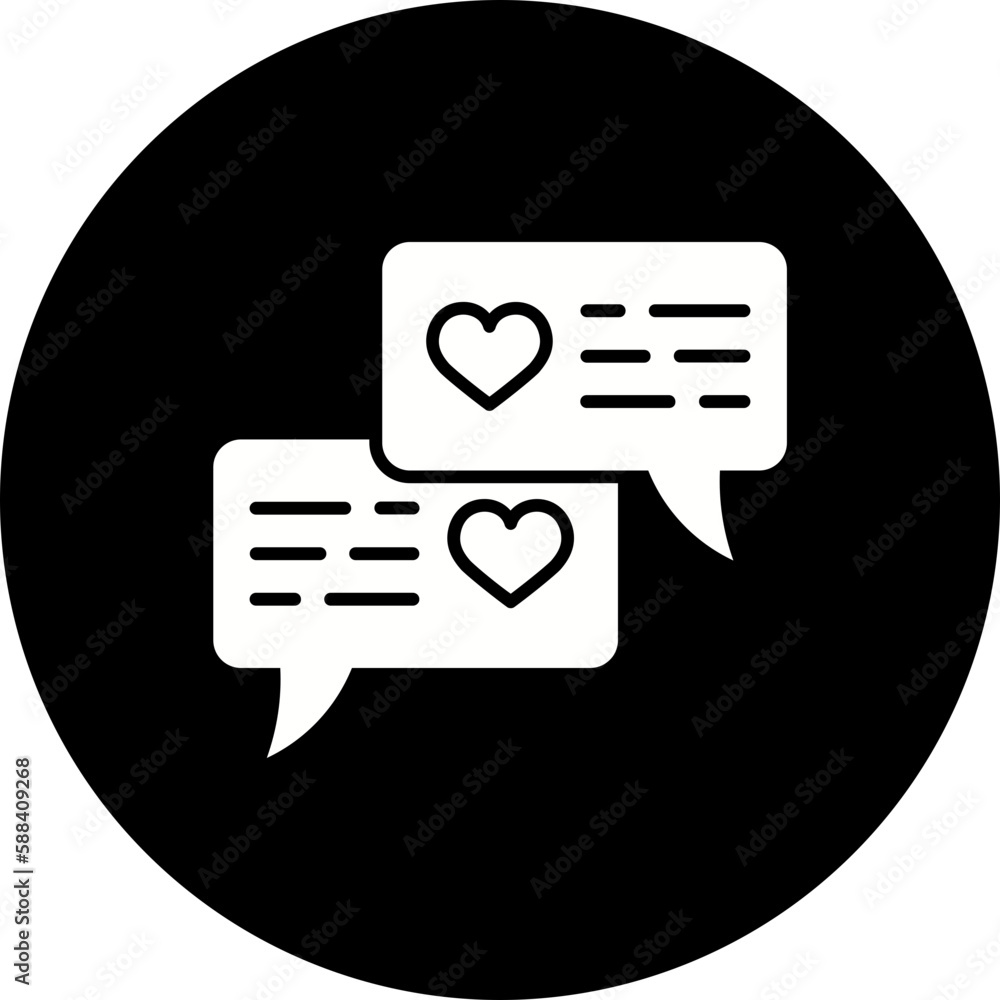 Chat Glyph Inverted Icon Chat Glyph Inverted Icon