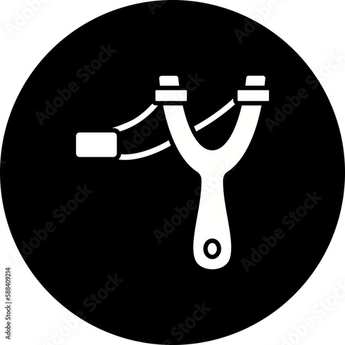 Slingshot Glyph Inverted Icon