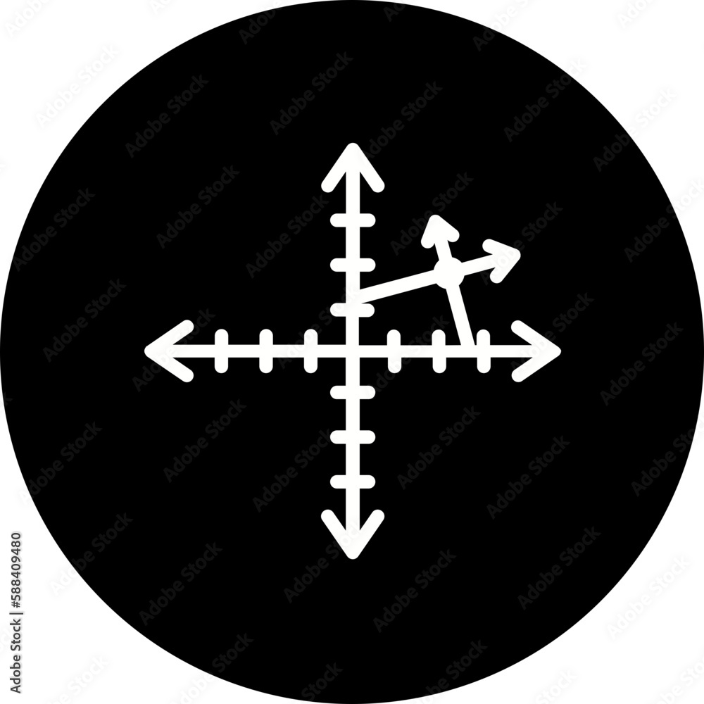 Fototapeta premium Graph Glyph Inverted Icon