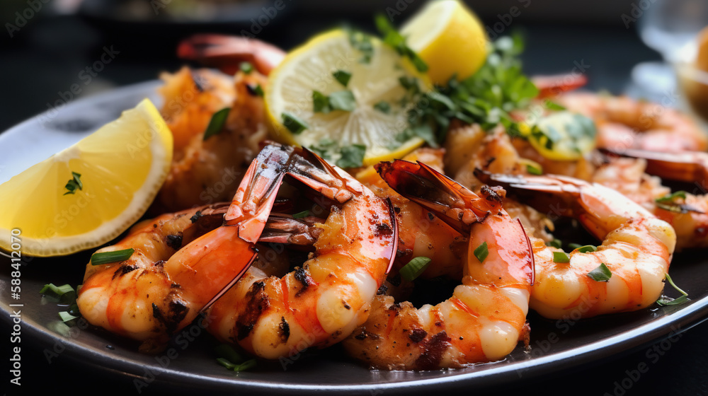 Grilled Shrimp Delight - Generative AI