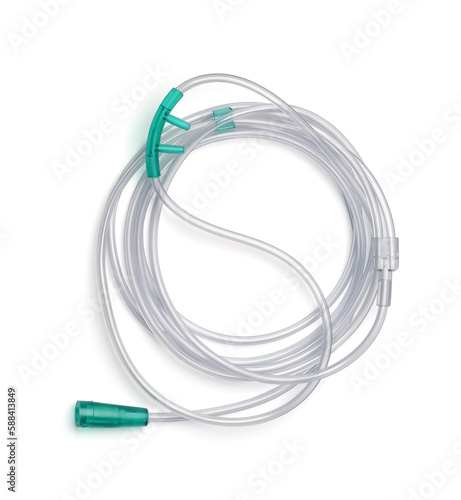 Top view of nasal oxygen cannula photo