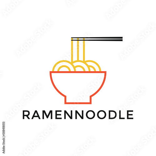 Ramen noodle food graphic vector illustration great logo for restaurant