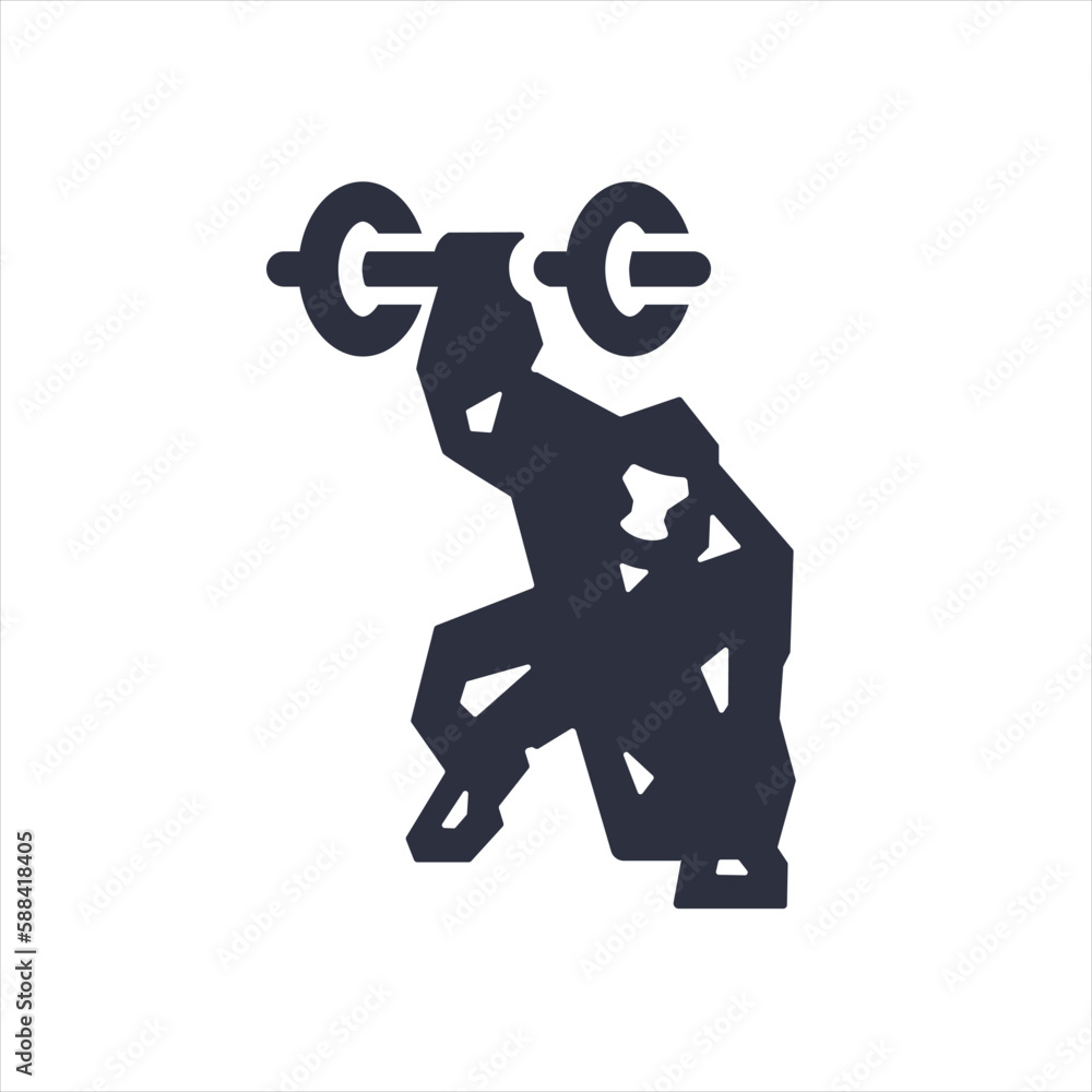 Strong Gorilla Gym Logo. Strong Gorilla logo is a stylized silhouette