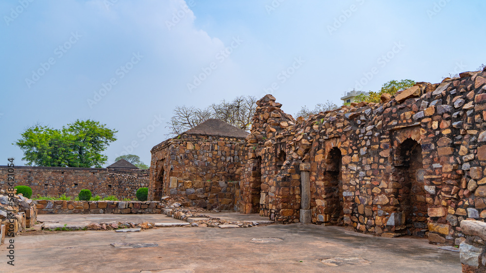 Feroz Shah Kotla fort located in New Delhi, India