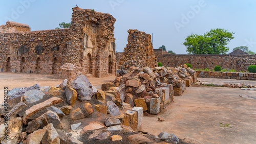 Feroz Shah Kotla fort located in New Delhi, India photo