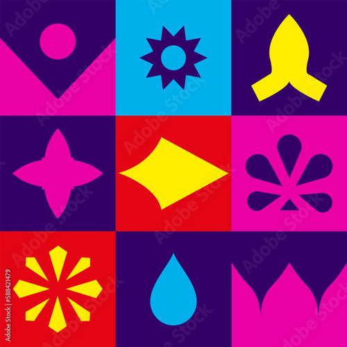 The 2023 ICC Cricket World Cup motif vector illustration.