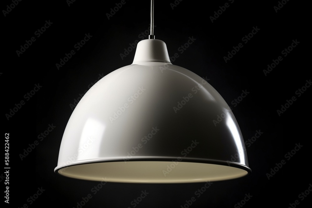 Obraz premium Isolated Modern Ceiling Lamp on Dark Background, Generative AI