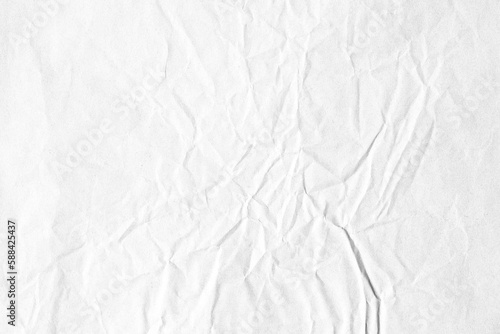 Macro white crumpled paper texture surface