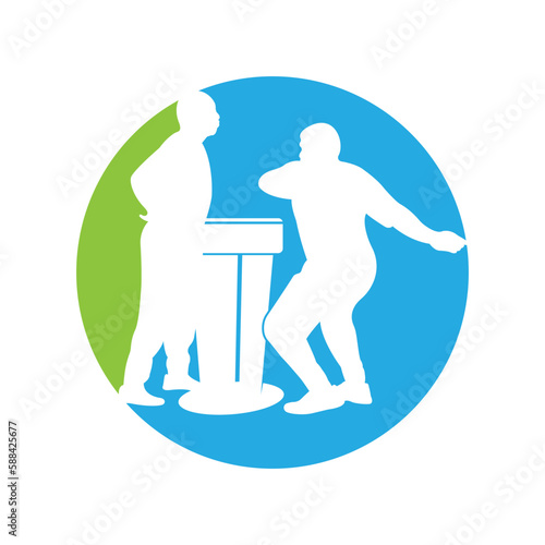 Slap fight logo vector illustration design template