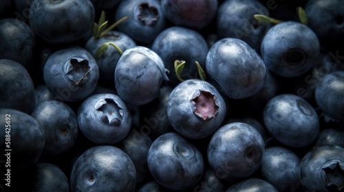 Blueberries texture. Generative AI