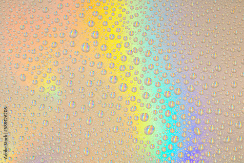 Blurred defocused abstract iridescent foil wallpaper texture. Holographic soft pastel colors backdrop. Colorful rainbow gradient poster  banner background. Minimal liquid owerflow concept.