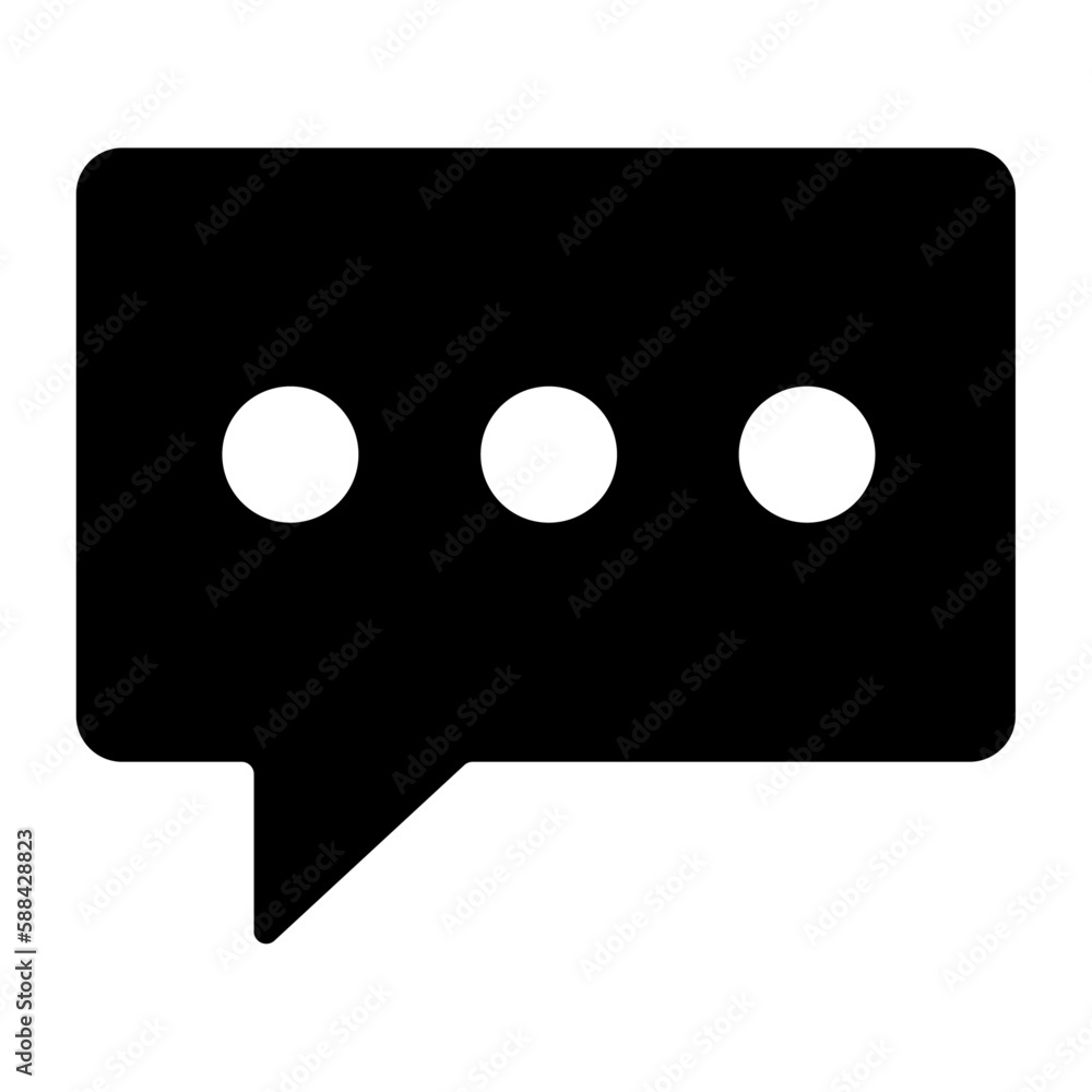 Speech bubble, talk or chat bubble icon with dots flat style black color outline, communication, customer dialog simple vector design. Empty, blank illustration for app, web comment logo isolated. Speech bubble, talk or chat bubble icon with dots flat style black color outline, communication, customer dialog simple vector design. Empty, blank illustration for app, web comment logo isolated.