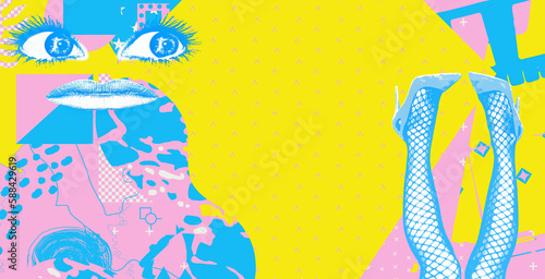 Foto Contemporary digital collage art