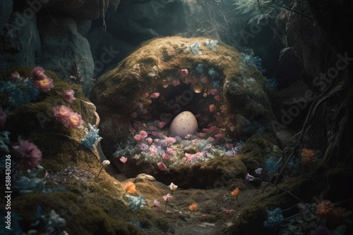 Magical Easter Geode Wonderland - Generative AI