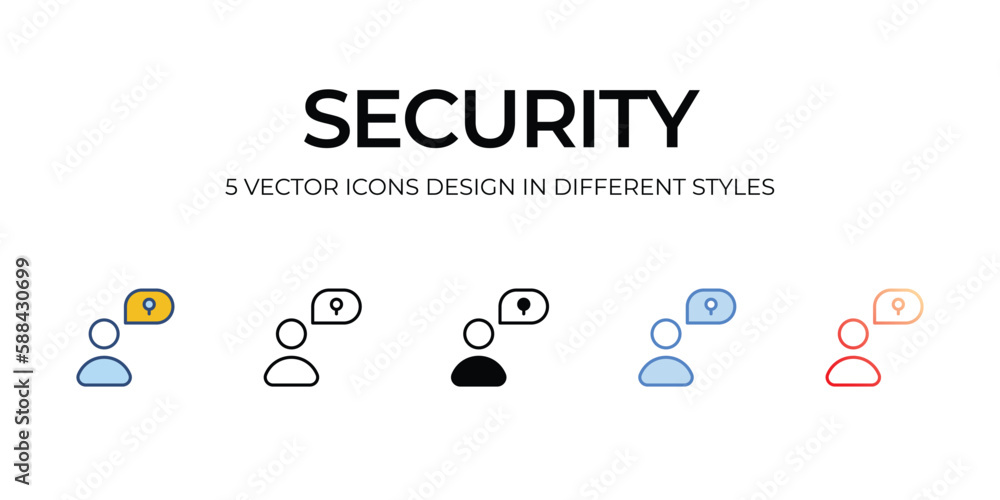 User Security Icon Design in Five style with Editable Stroke. Line, Solid, Flat Line, Duo Tone Color, and Color Gradient Line. Suitable for Web Page, Mobile App, UI, UX and GUI design. User Security Icon Design in Five style with Editable Stroke. Line, Solid, Flat Line, Duo Tone Color, and Color Gradient Line. Suitable for Web Page, Mobile App, UI, UX and GUI design.
