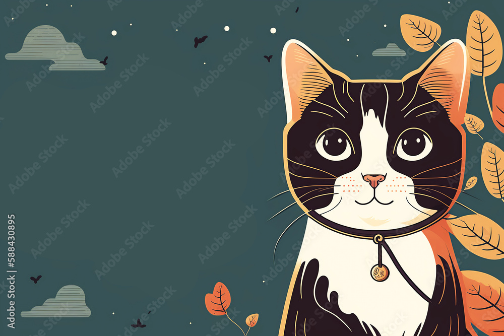 Adopt a cat banner with space to write. Generative AI. Adopt a cat banner with space to write. Generative AI.