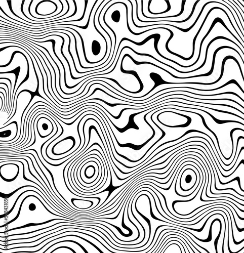 abstract zebra texture black and white curves background.