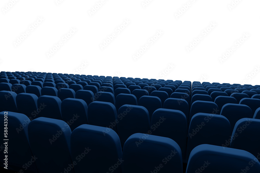 Fototapeta premium Blue chairs at seminar hall